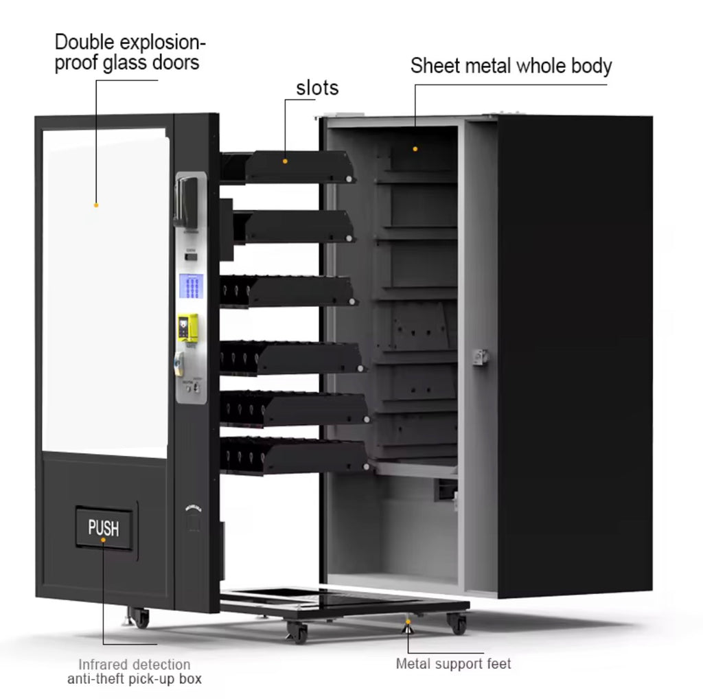 Distributeur automatique de snacks et boissons réfrigéré